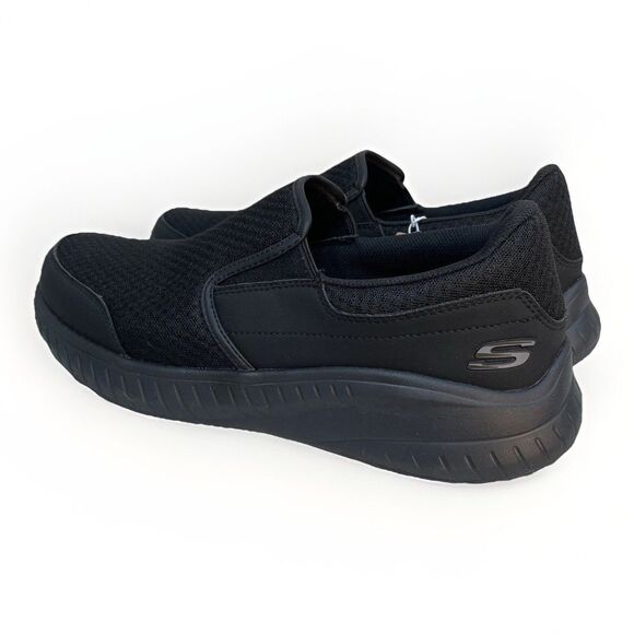 Skechers Shoes Men 10.5 Black Work SlipOn Slip Resistant Soft Memory Foam 200273 main image 5